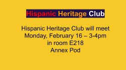 hispanic heritage club meeting